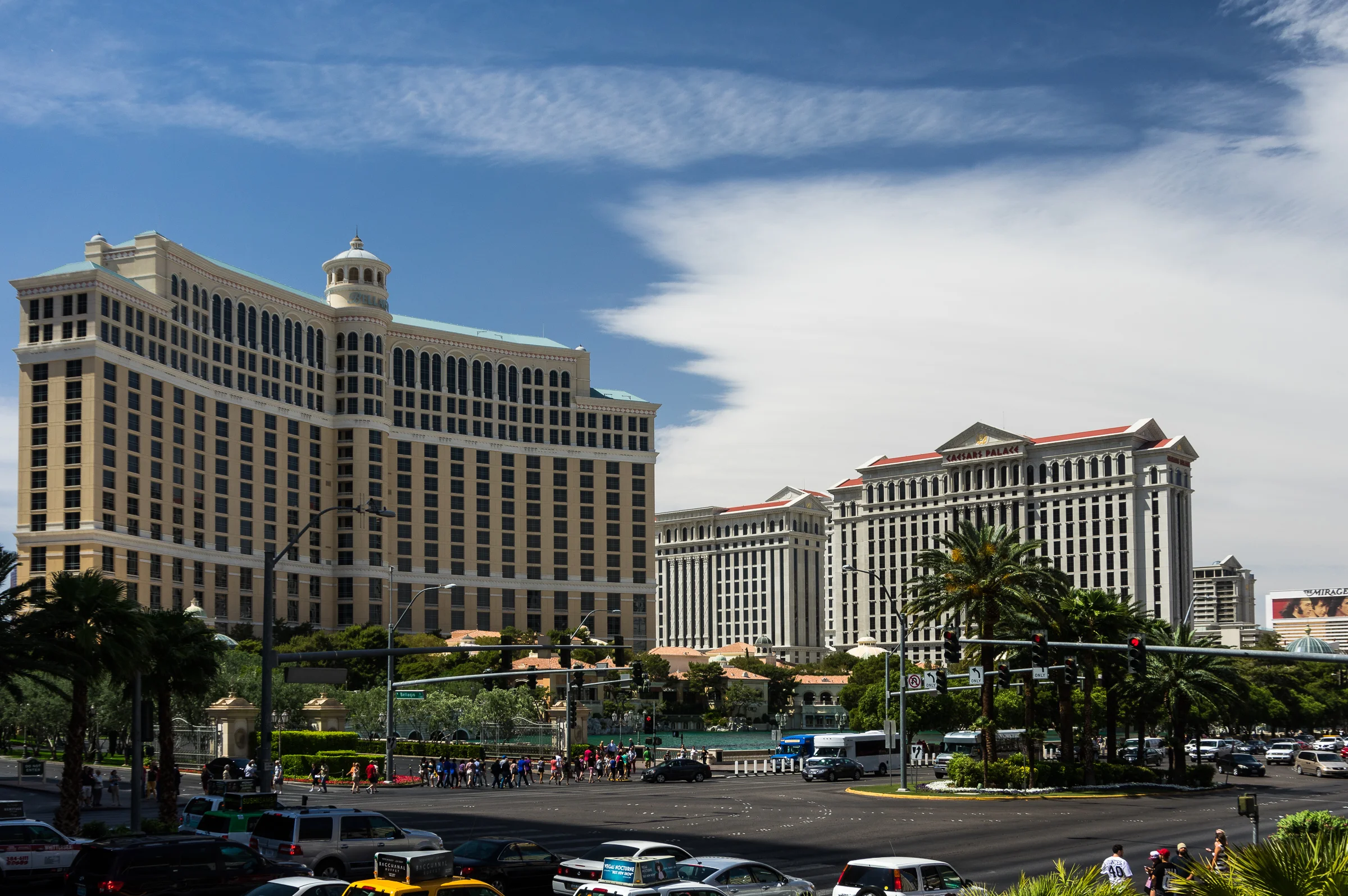 Das berühmte Bellagio und Caesars Palace.