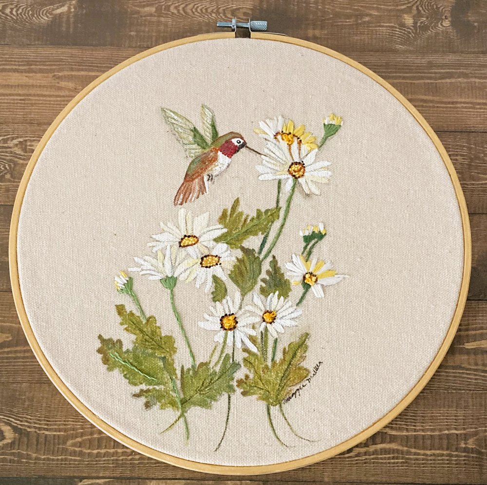 Embroidery Hoop Art  Field of Flowers — Maggie Miller Designs