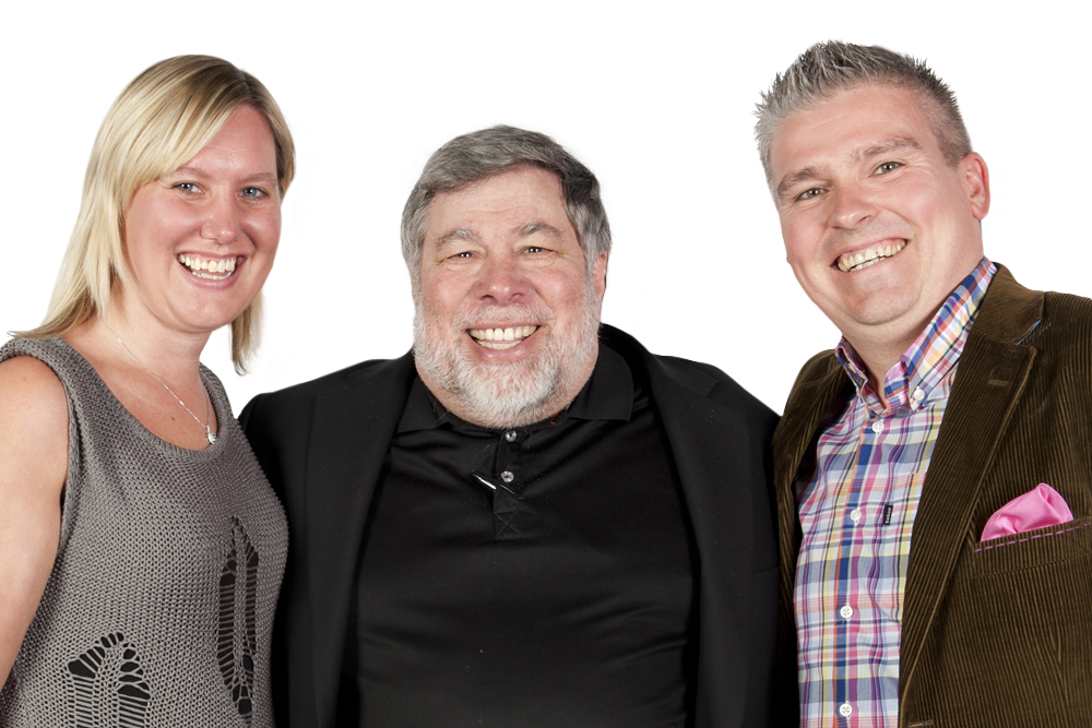David Bell, Joanna Bell and Steve Wozniak
