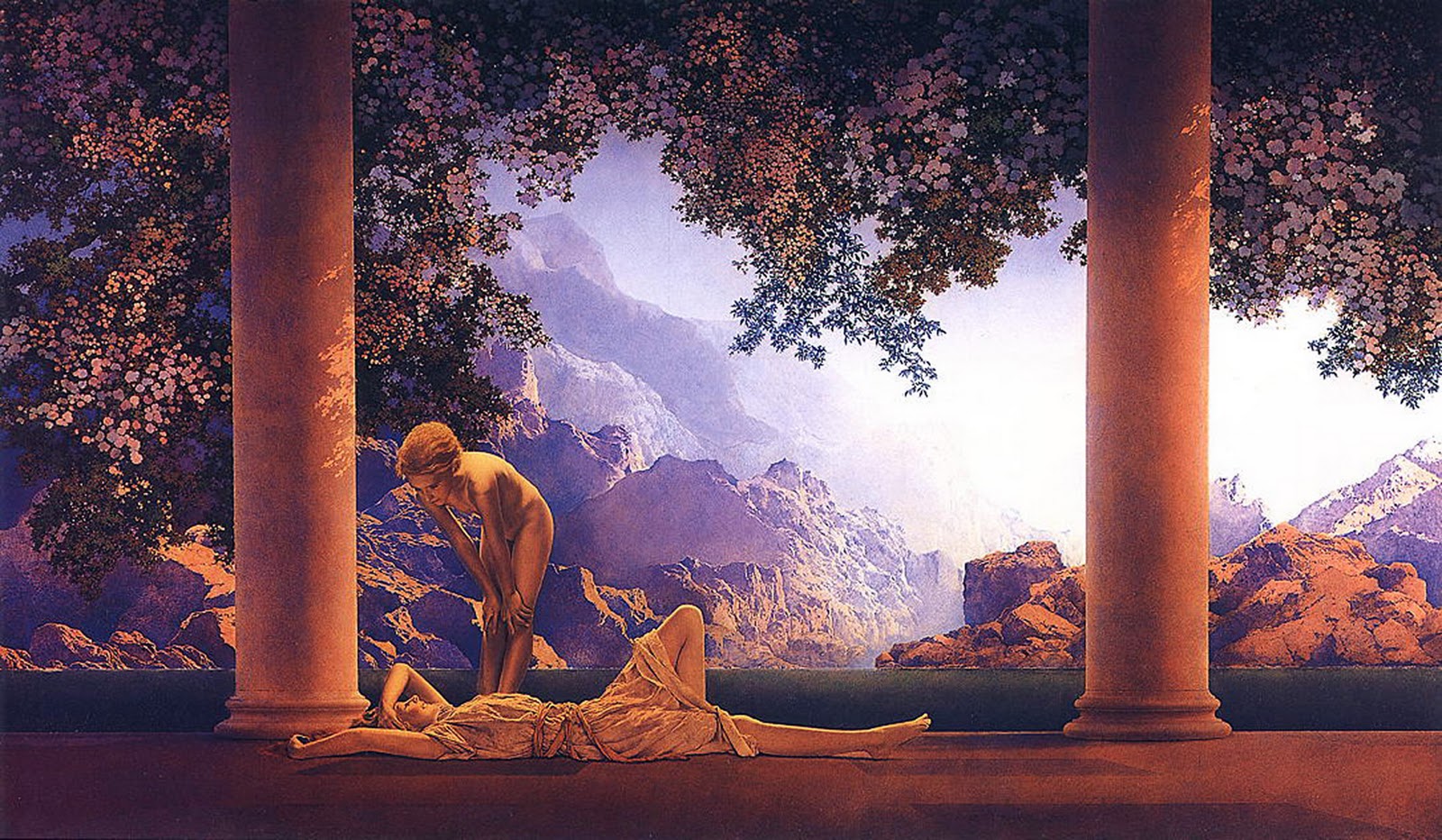Daybreak (1922), Maxfield Parrish's most famous painting.