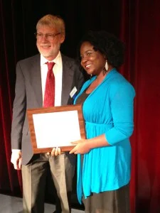 Accepting the 2013 International LERN Award for Best Marketing Strategy