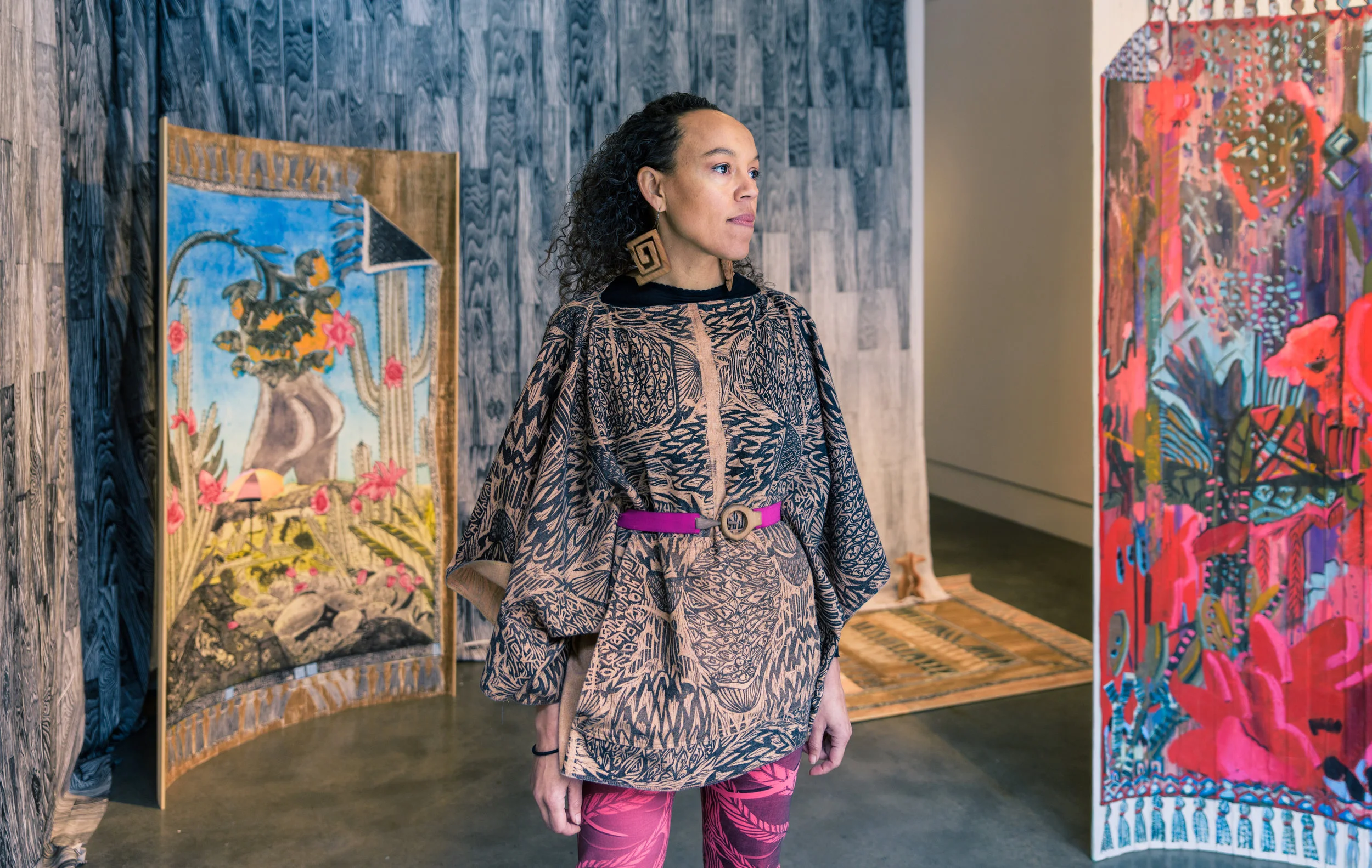 Paula Wilson in her solo exhibition FLOORED at Williamson | Knight Image © Mario Gallucci Studio