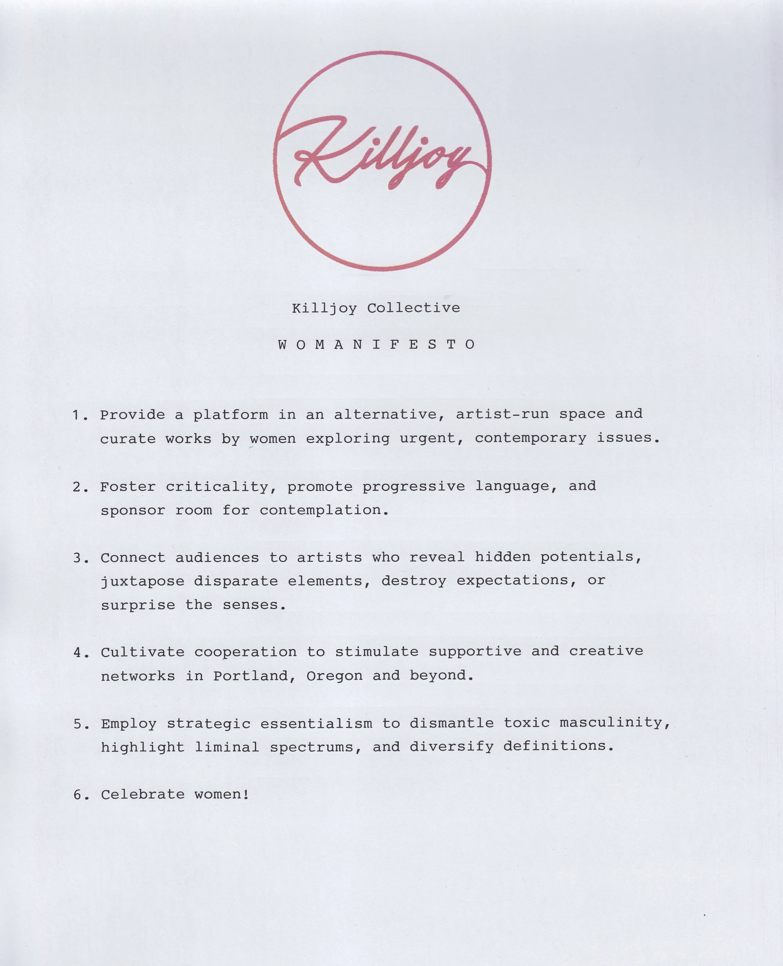 Killjoy Womanifesto