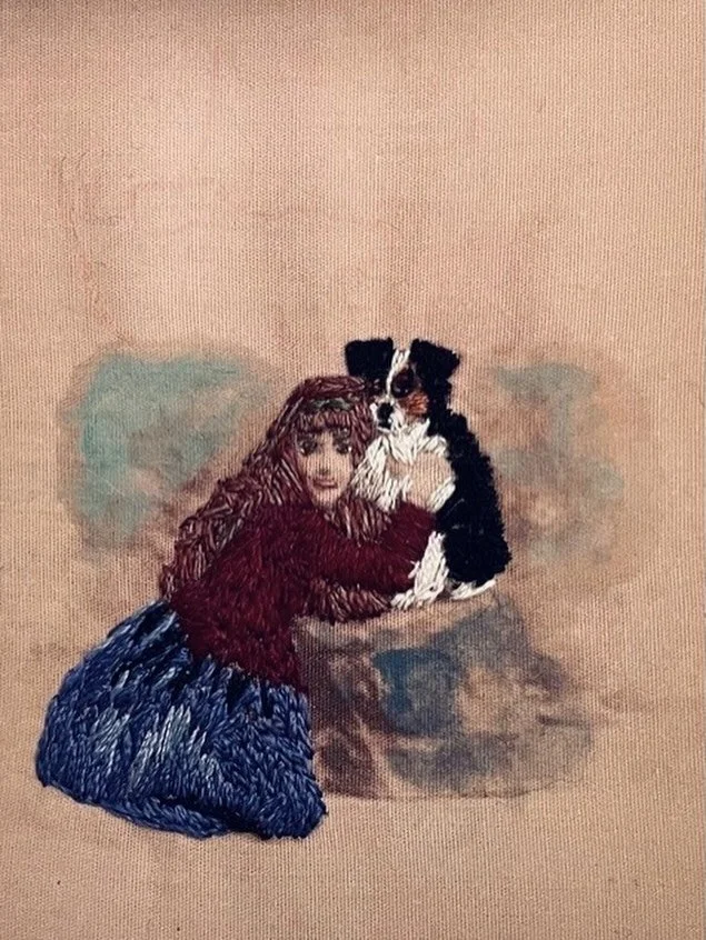 Give a Girl a Dog/ Elizabeth Knight
📍 PDX Contemporary Art/ 1881 NW Vaughn St
🗓️ Until Jan 31st
⏳ Hours: Tues- Sat 10am - 6pm
🆓 to the public

&ldquo;These pieces are stitched over copies of old photographs. I&rsquo;m not exactly sure what compell