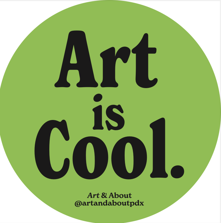 Art is Cool Sticker - Green