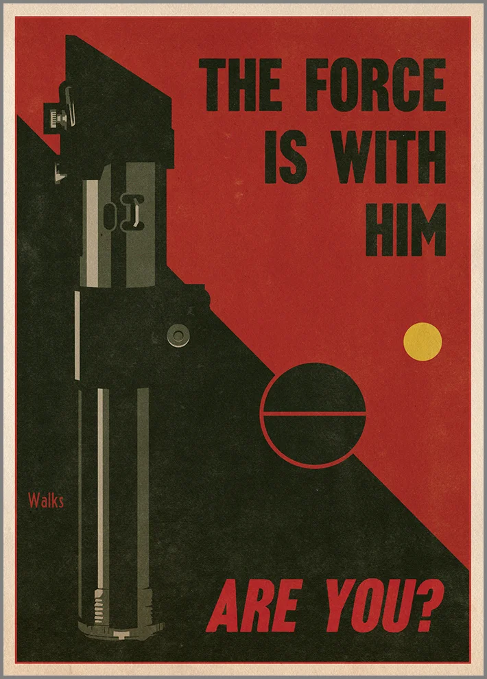 The Force Is With Him: Are You? (Vintage Star Wars Propaganda Postcard Set)