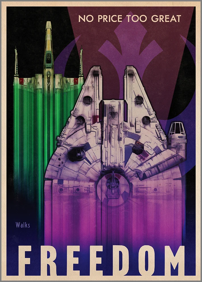 Freedom: No Price Too Great (Vintage Star Wars Propaganda Postcard Set)