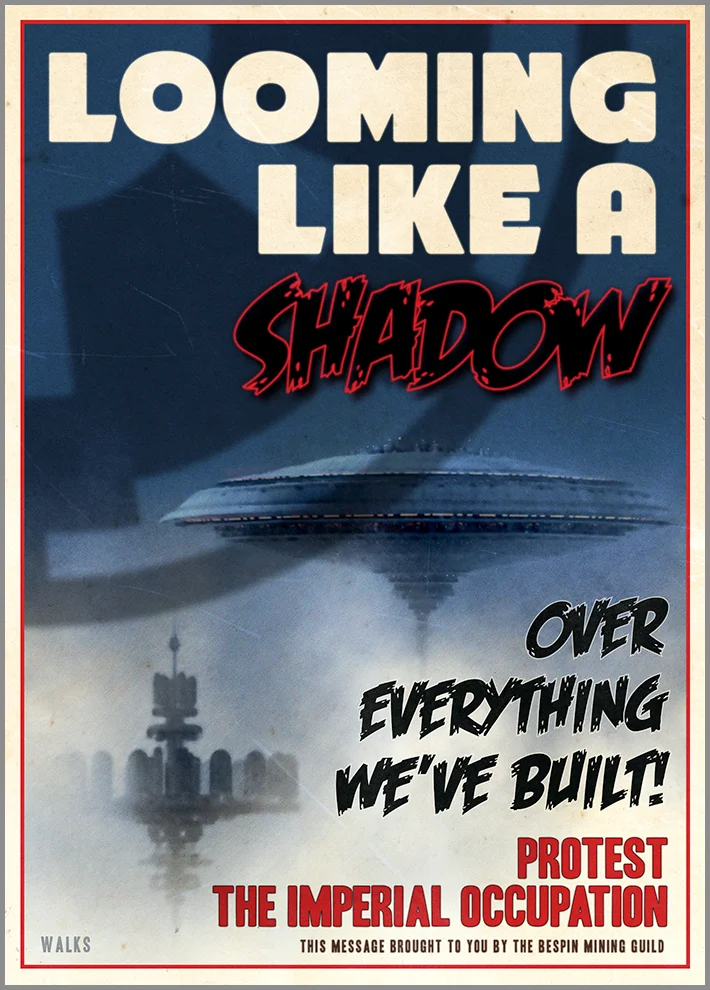 Looming Like A Shadow (Vintage Star Wars Propaganda Postcard Set)