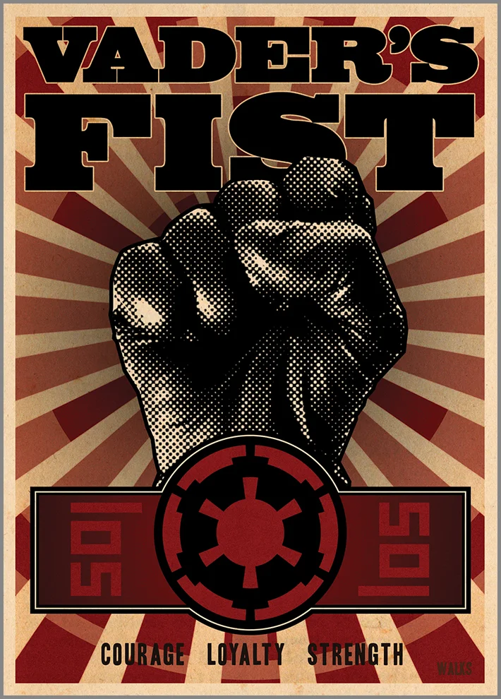 Vader's Fist (Vintage Star Wars Propaganda Postcard Set)