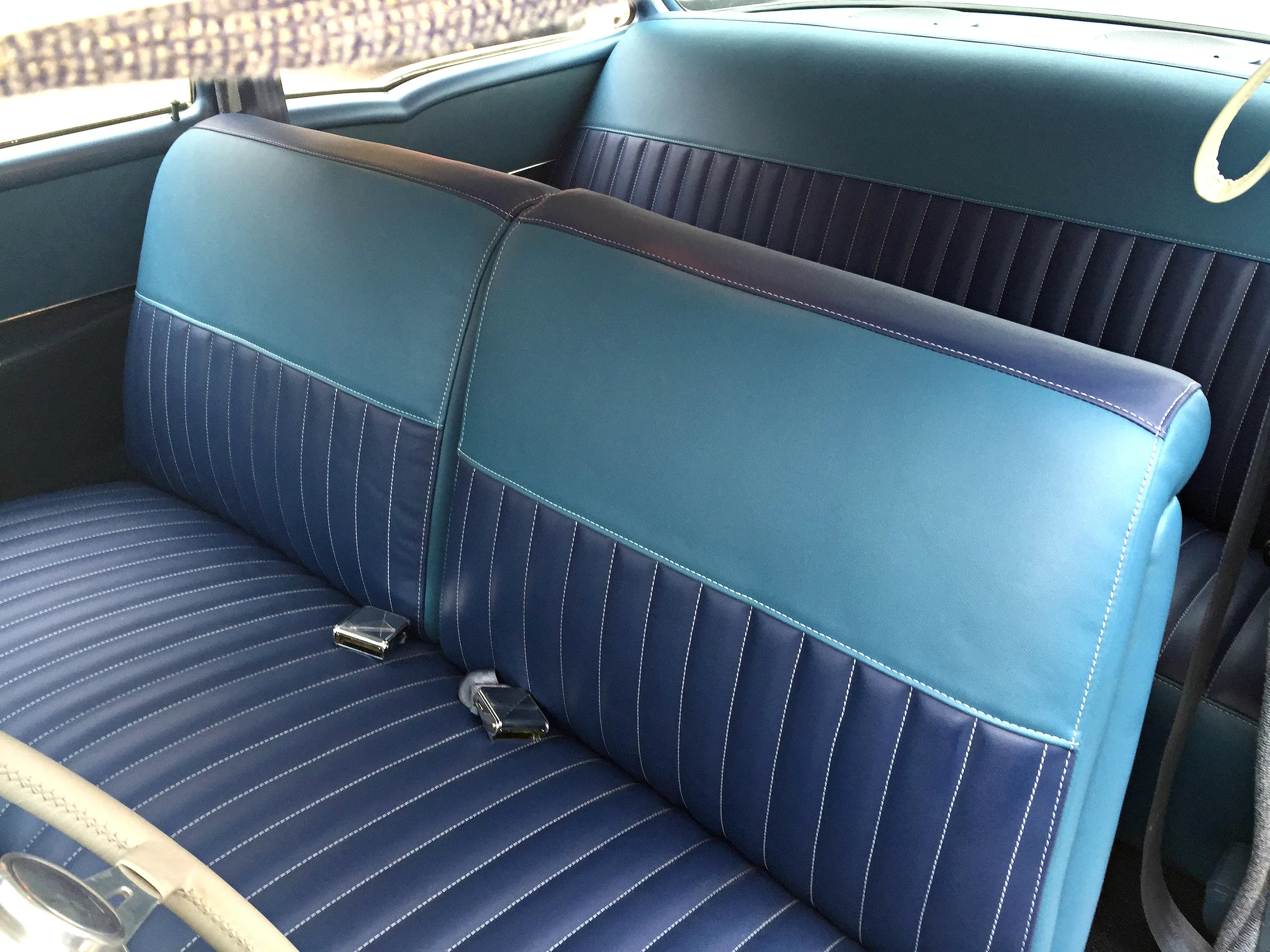 1955 Chevy Bel Air rear bench seat in vinyl