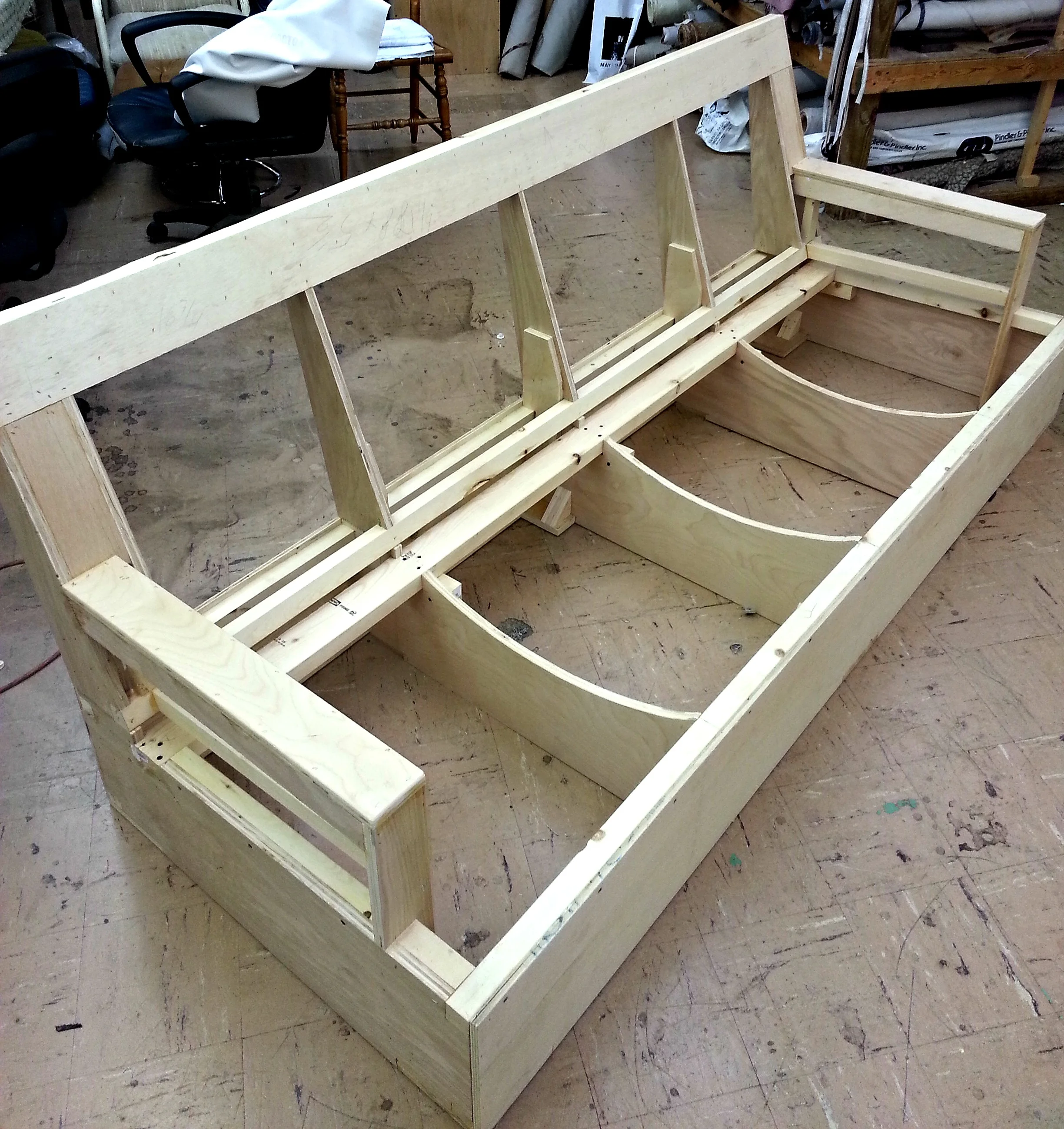 purple velvet sofa with large channel back