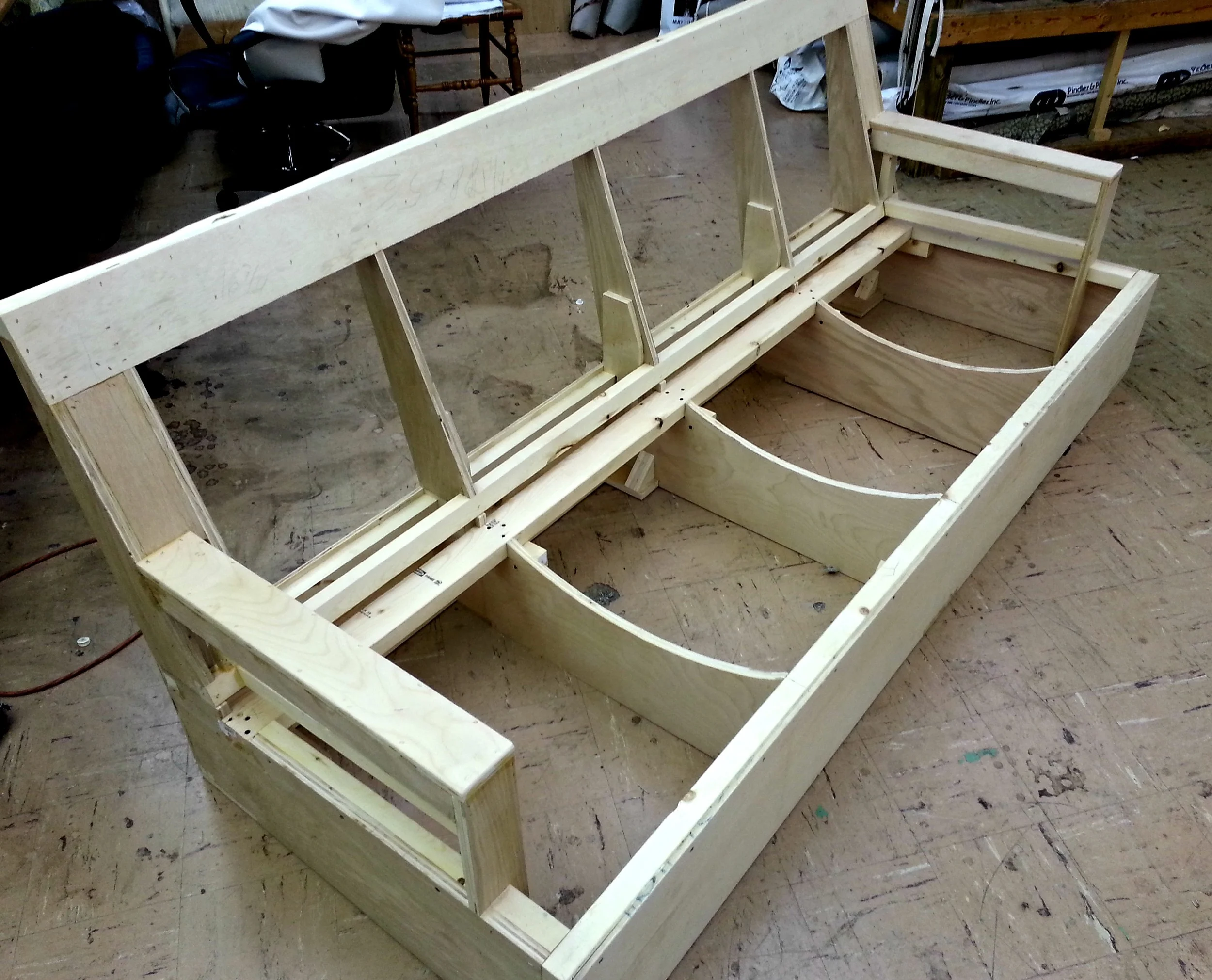 purple velvet sofa with large channel back