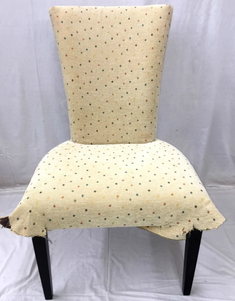 Contemporary curved back Parsons chair