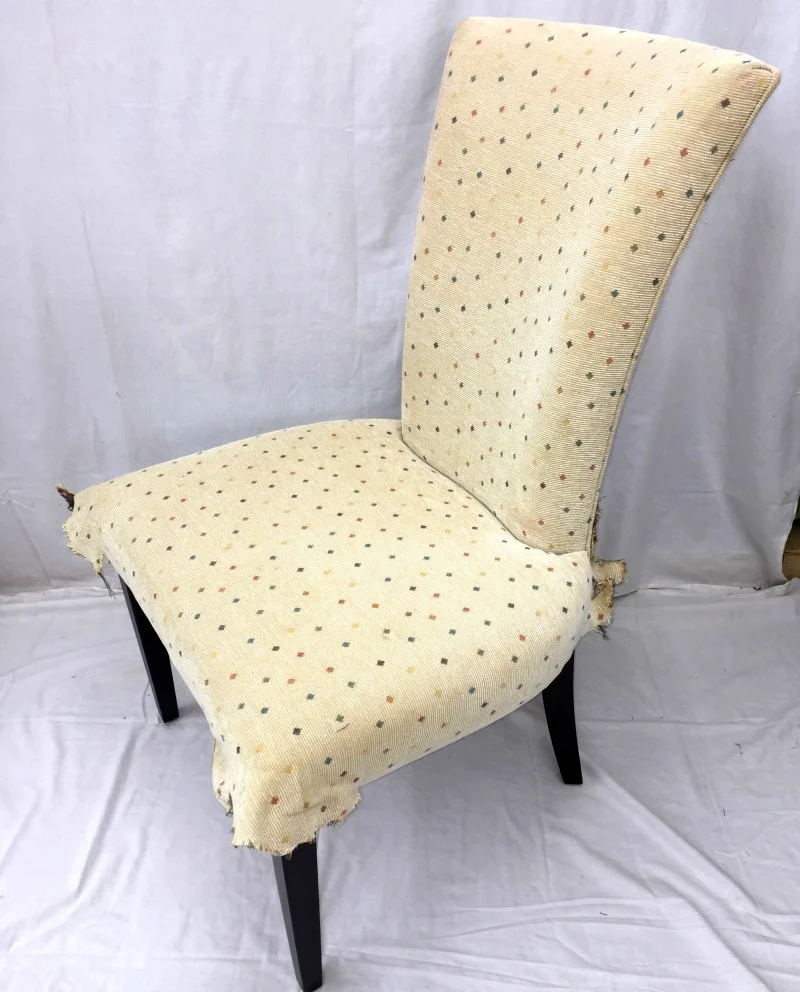 Contemporary curved back Parsons chair