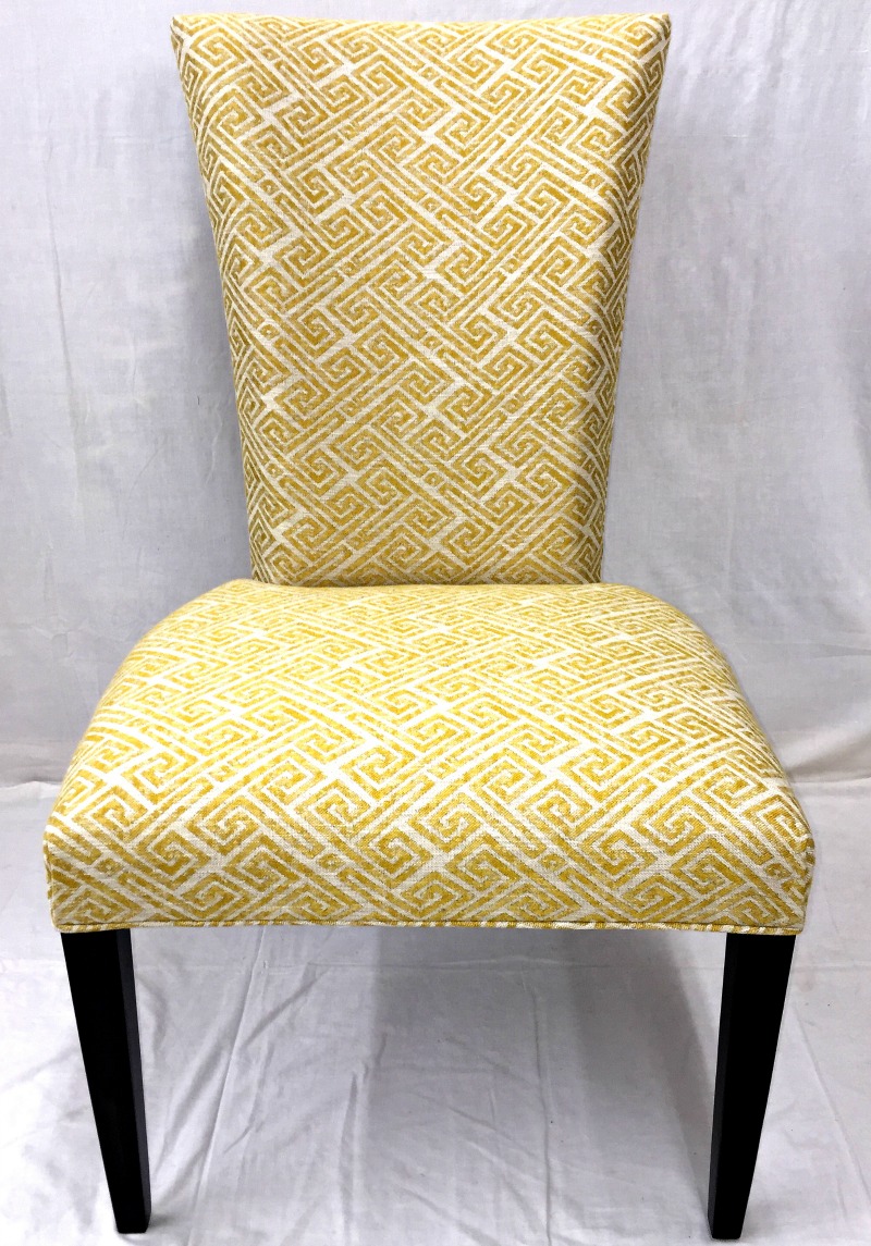 Contemporary curved back Parsons chair
