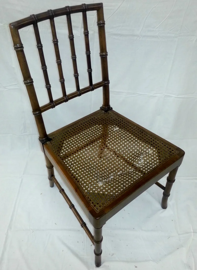 Replaced caning seat