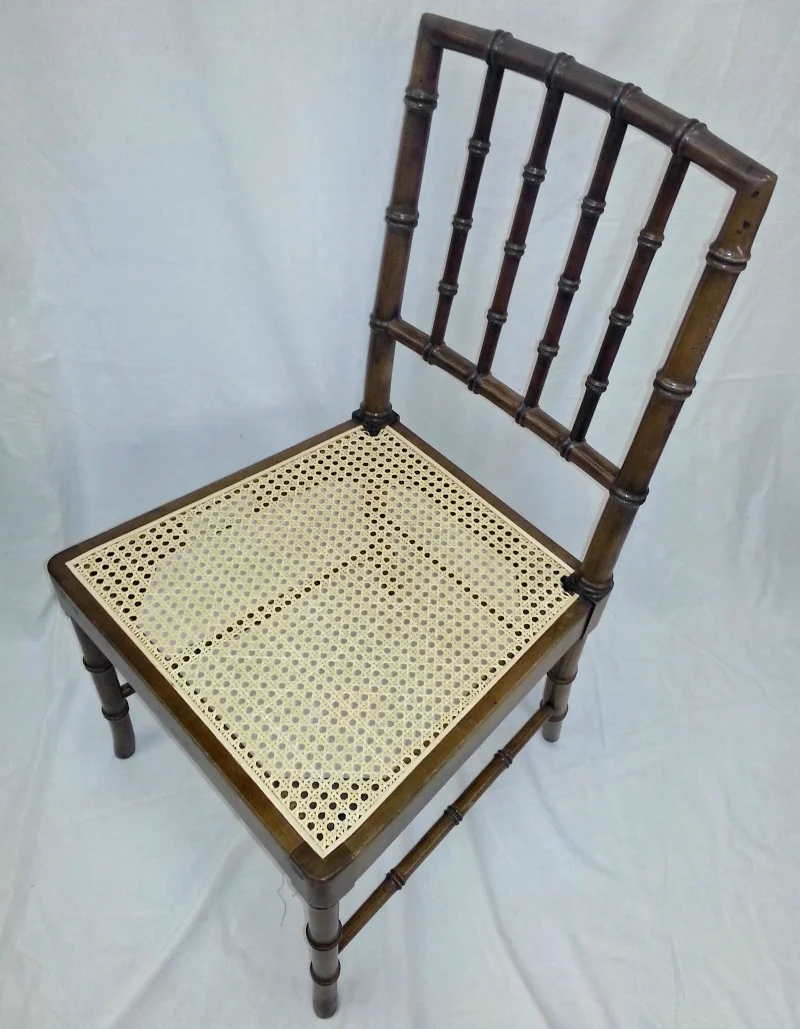 Replaced caning seat