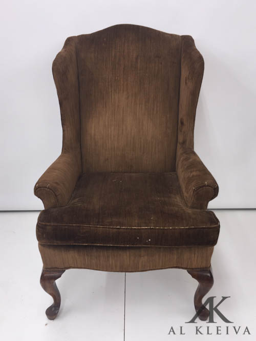 mid-century inspired wingback style chairs