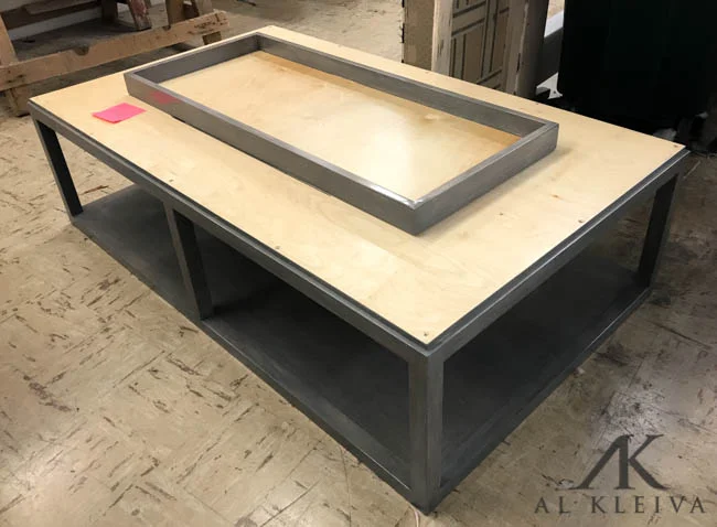 dual-purpose functional and elegant custom coffee table/ottoman