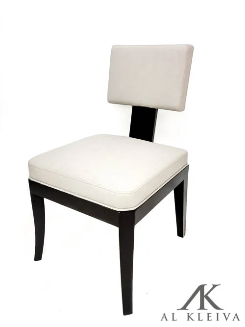 Chair made with a solid walnut frame