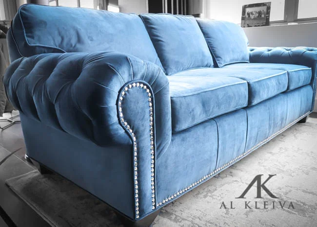 classic rolled arm and pleated skirt sofa