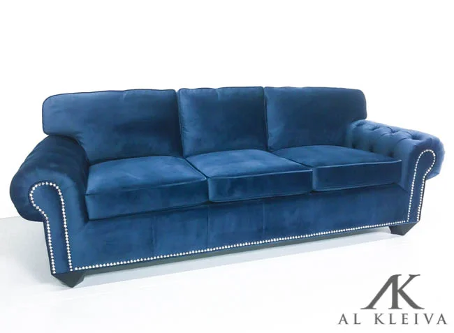 classic rolled arm and pleated skirt sofa