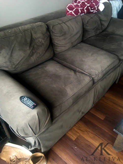 classic rolled arm and pleated skirt sofa