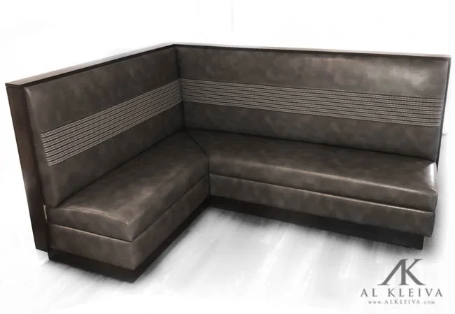 Corner banquet with wood trim