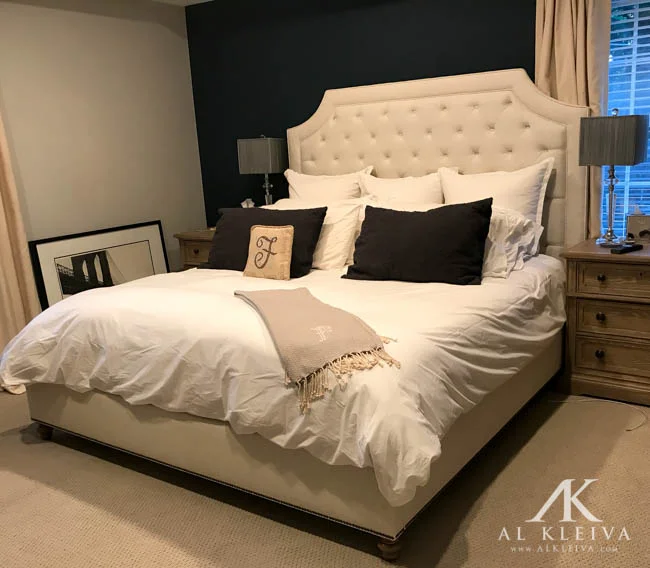 king size platform bed with tufted headboard