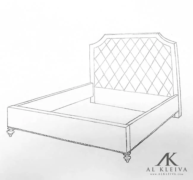 king size platform bed with tufted headboard
