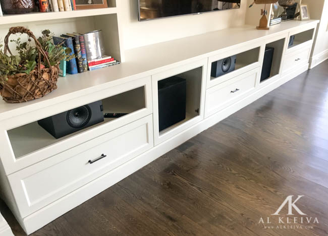 Upholstered cabinet doors