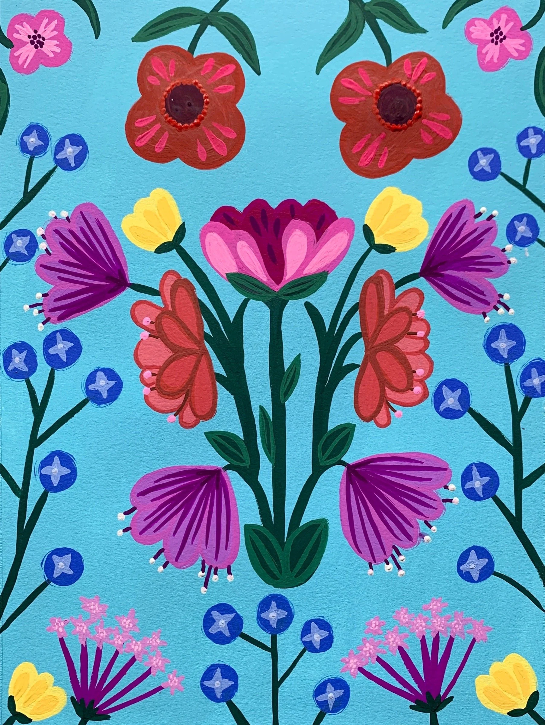 Spring Floral Folk Art