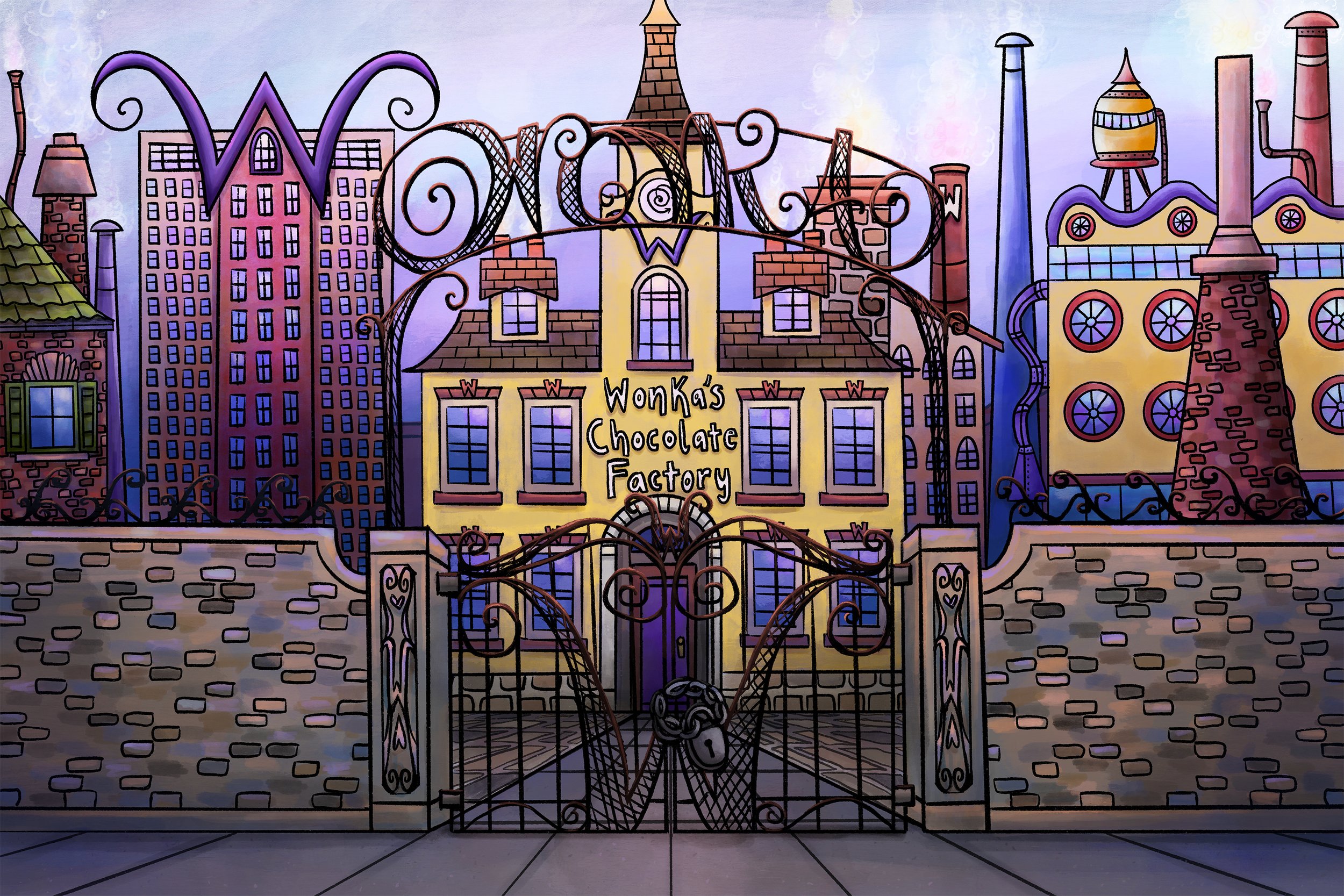 Willy Wonka Large Format Photo Back Drop