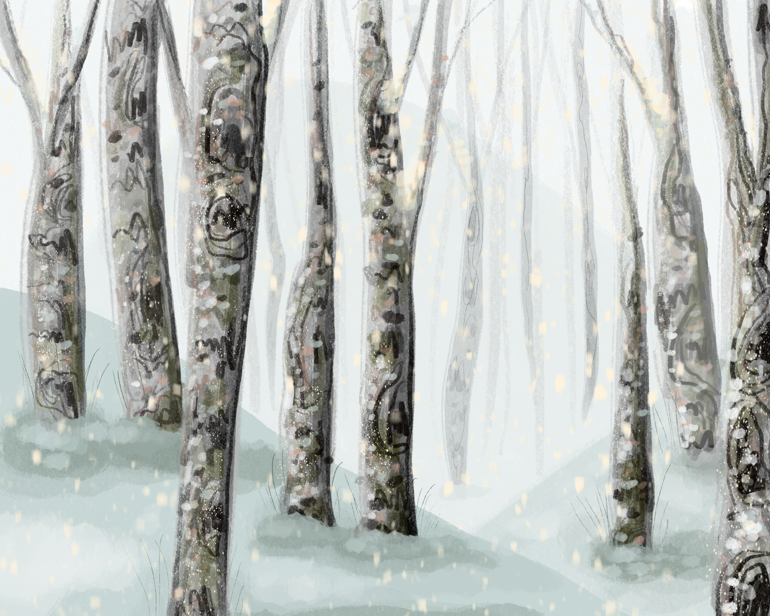 Mawn The Minature Moose Snowy Background