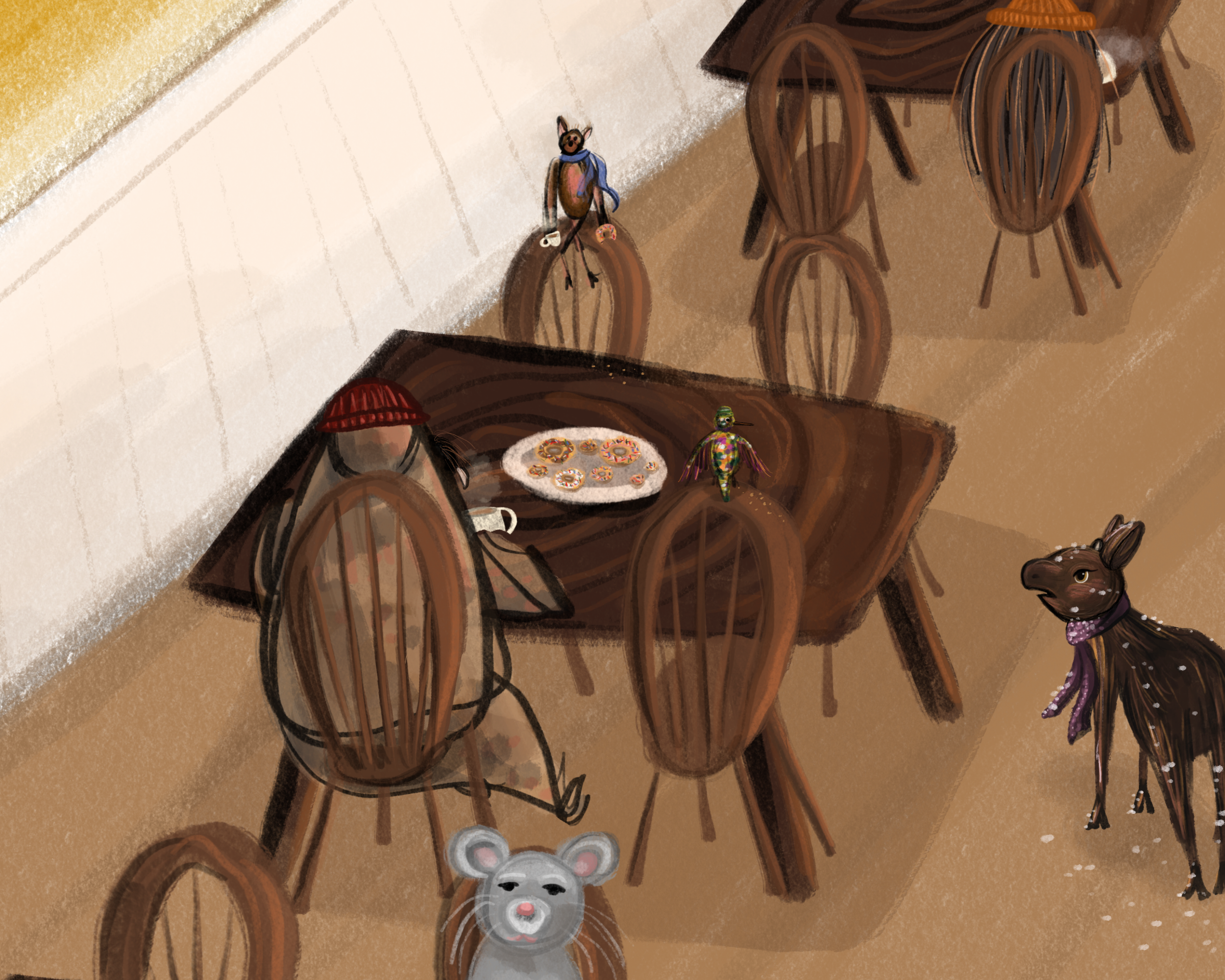 Mawn The Minature Moose Cafe Scene