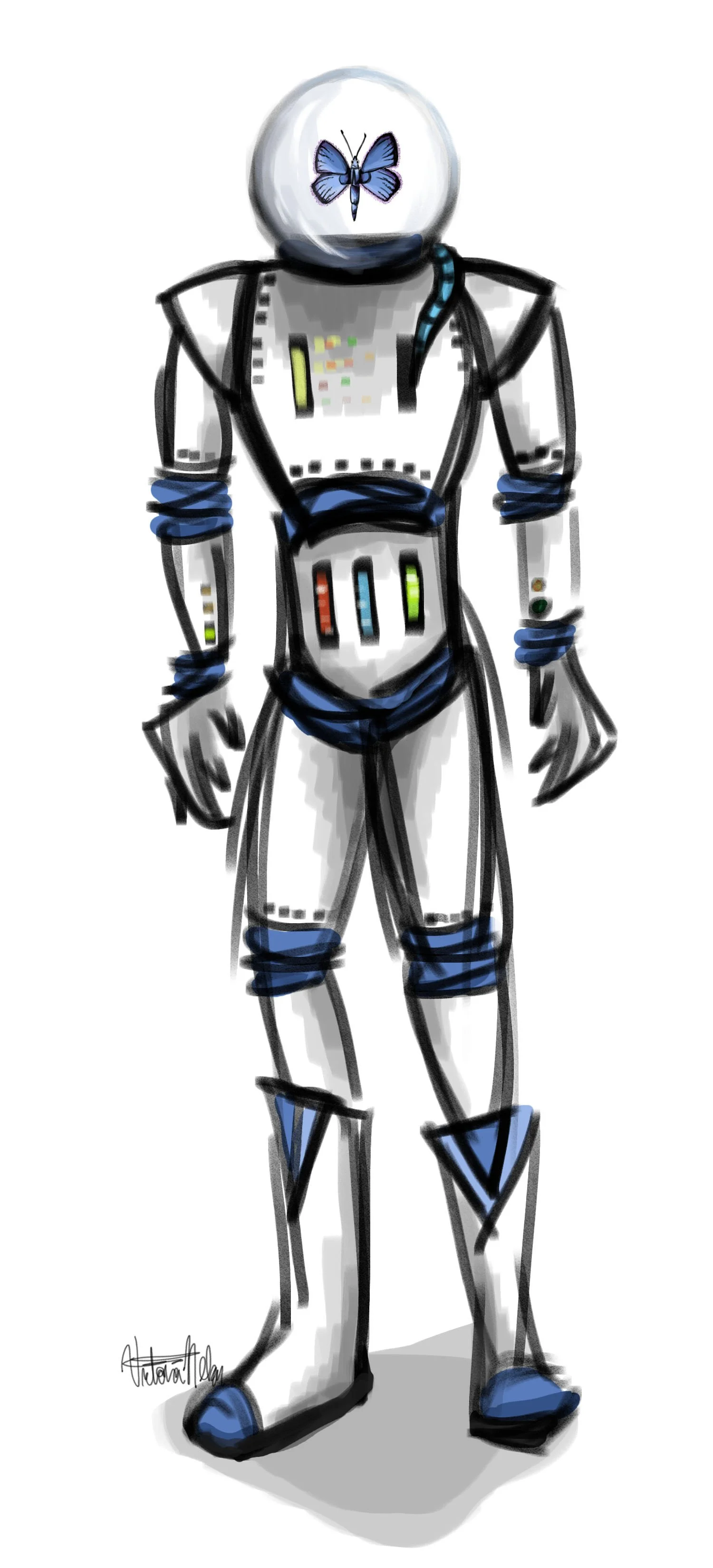 Butterfly In Suit Character Design 1