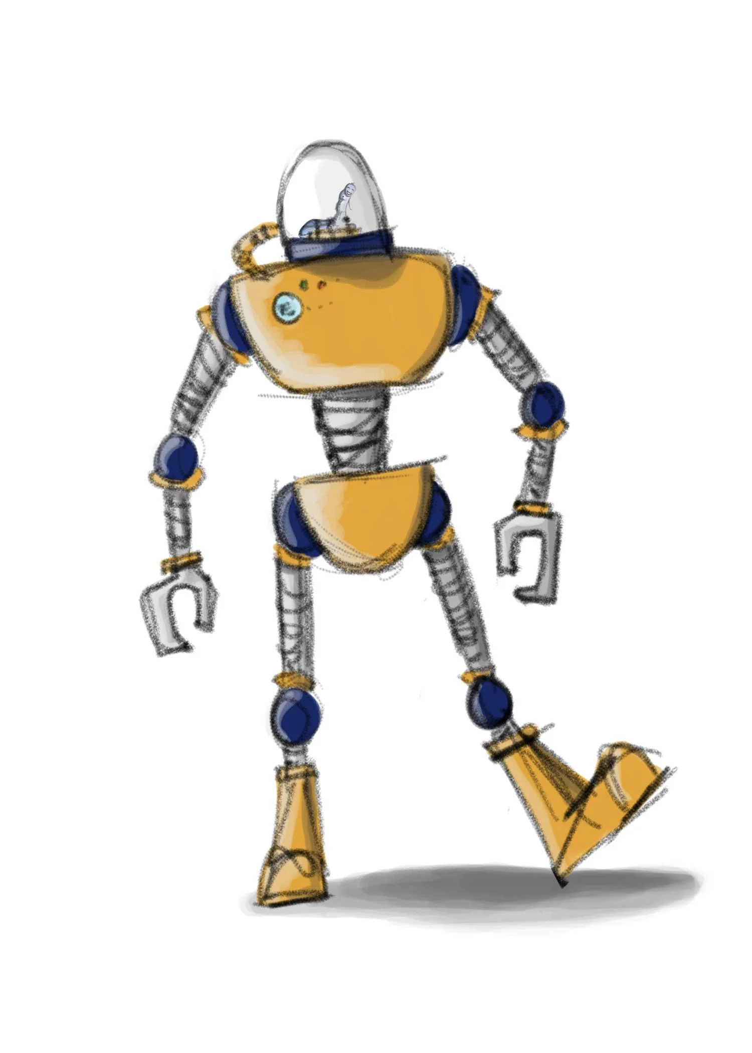 Caterpillar In Suit Character Design 2