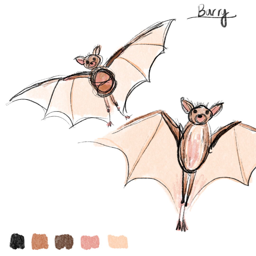 Barry The Bat Character Design