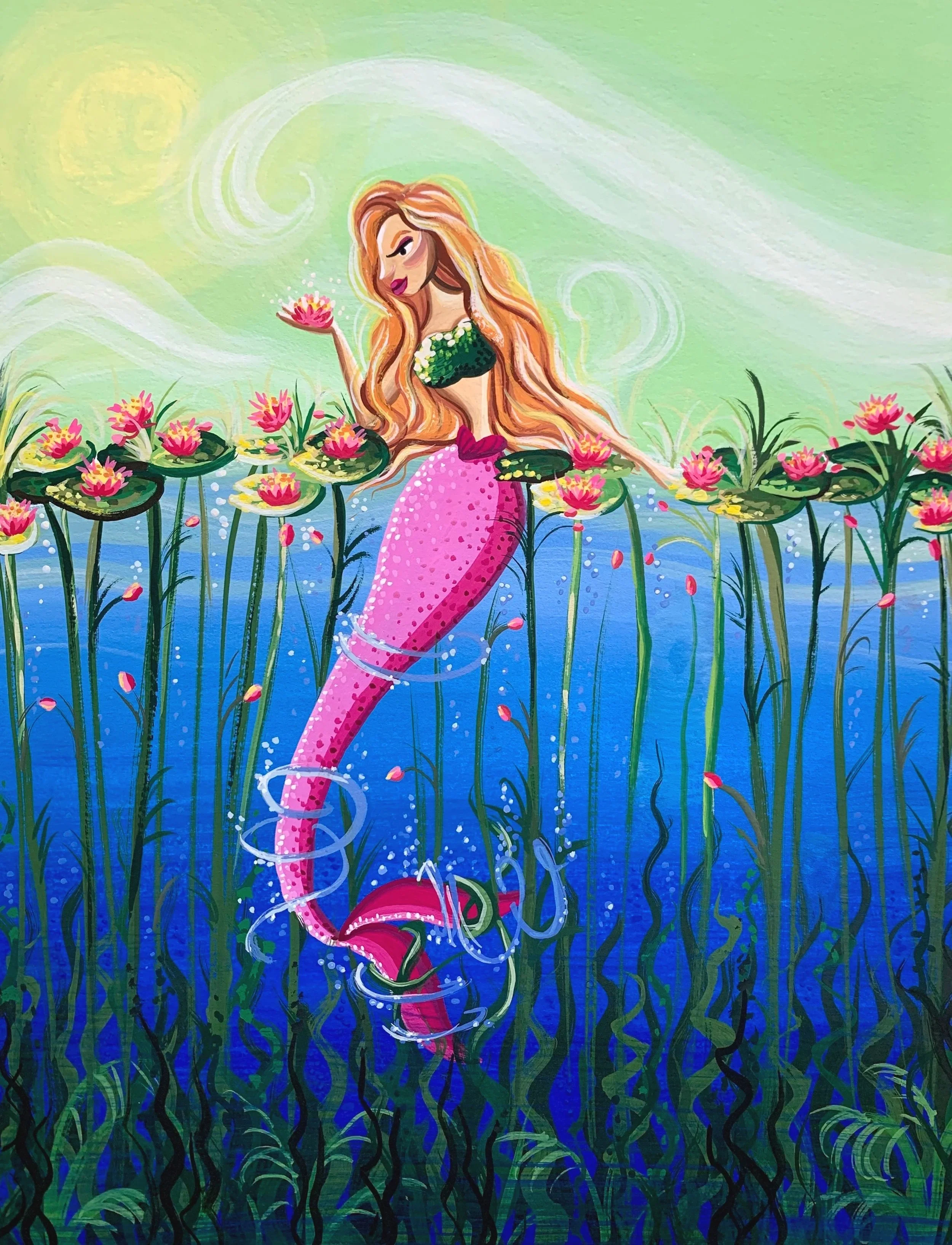 Mermaid in Lily Pond