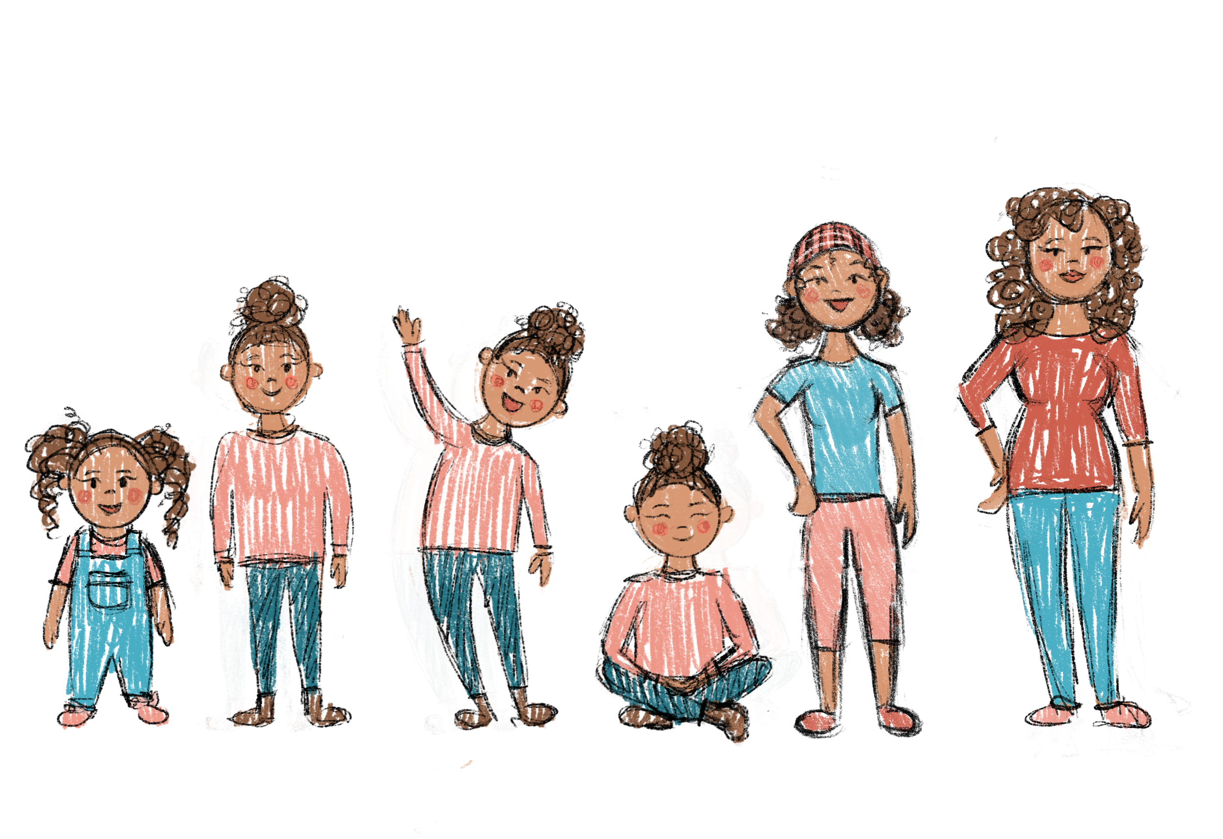 Age Progression Character Line Up