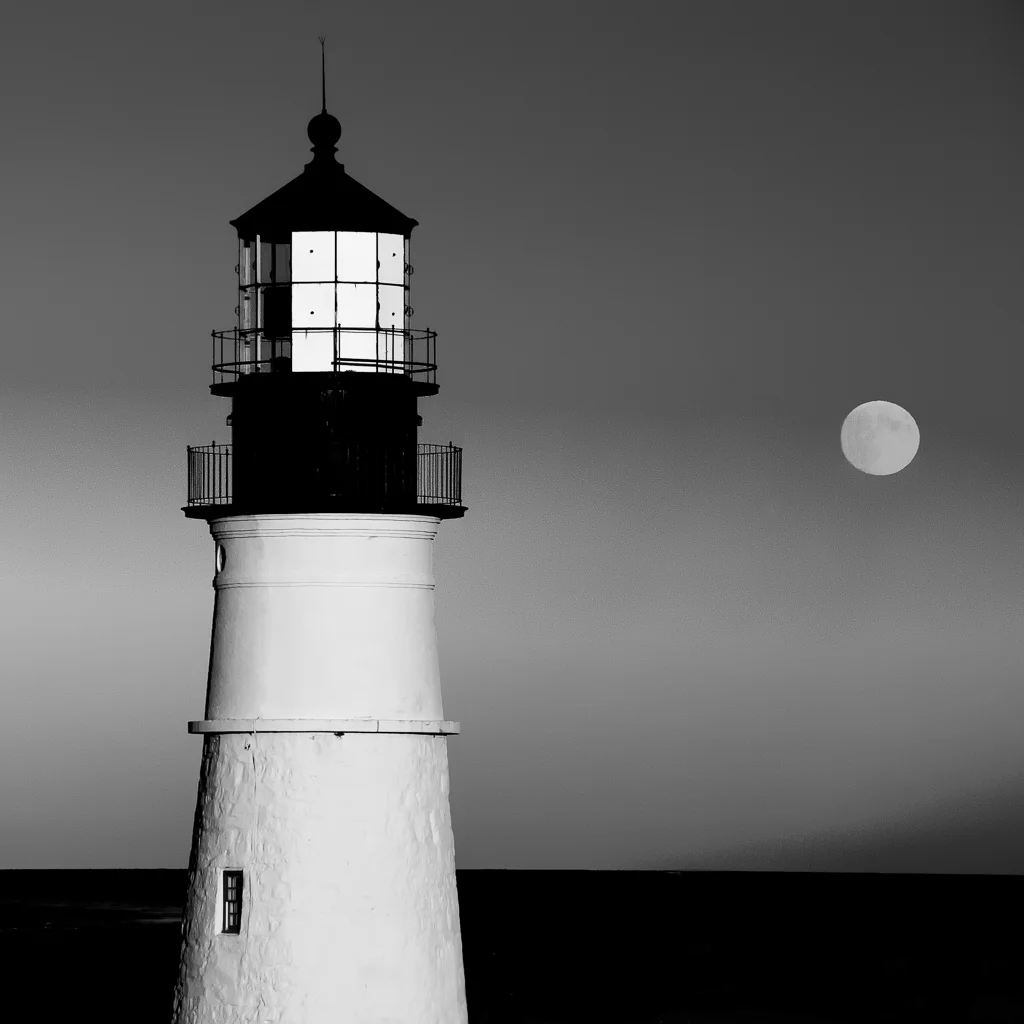 Harvest Moon - Portland Head Light