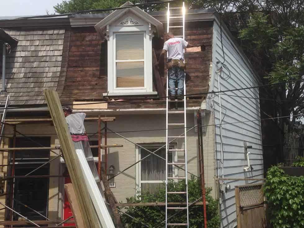 Insulation going in and minor wood rot fixed.
