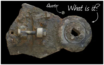 The mystery object following its 2011 excavation.