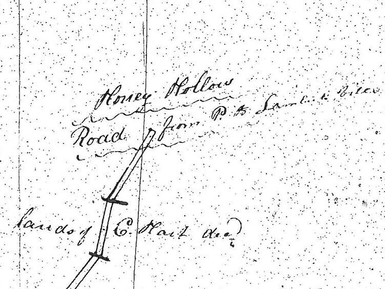 1831 Honey Hollow Road survey map cropped to north end.jpg