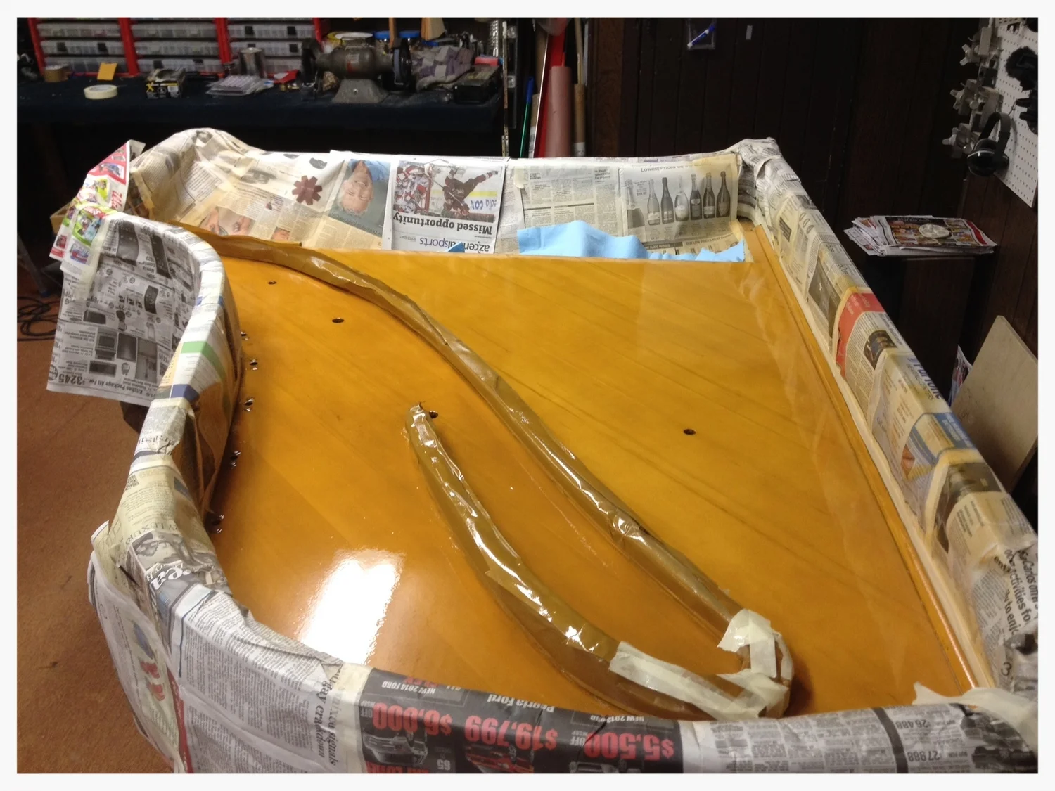 Refinishing the soundboard