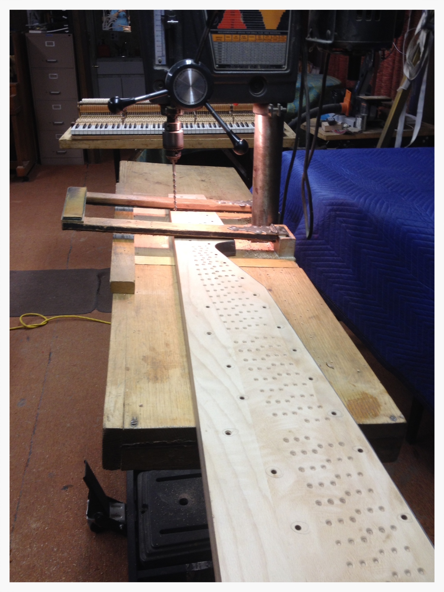 Drilling the new pinblock