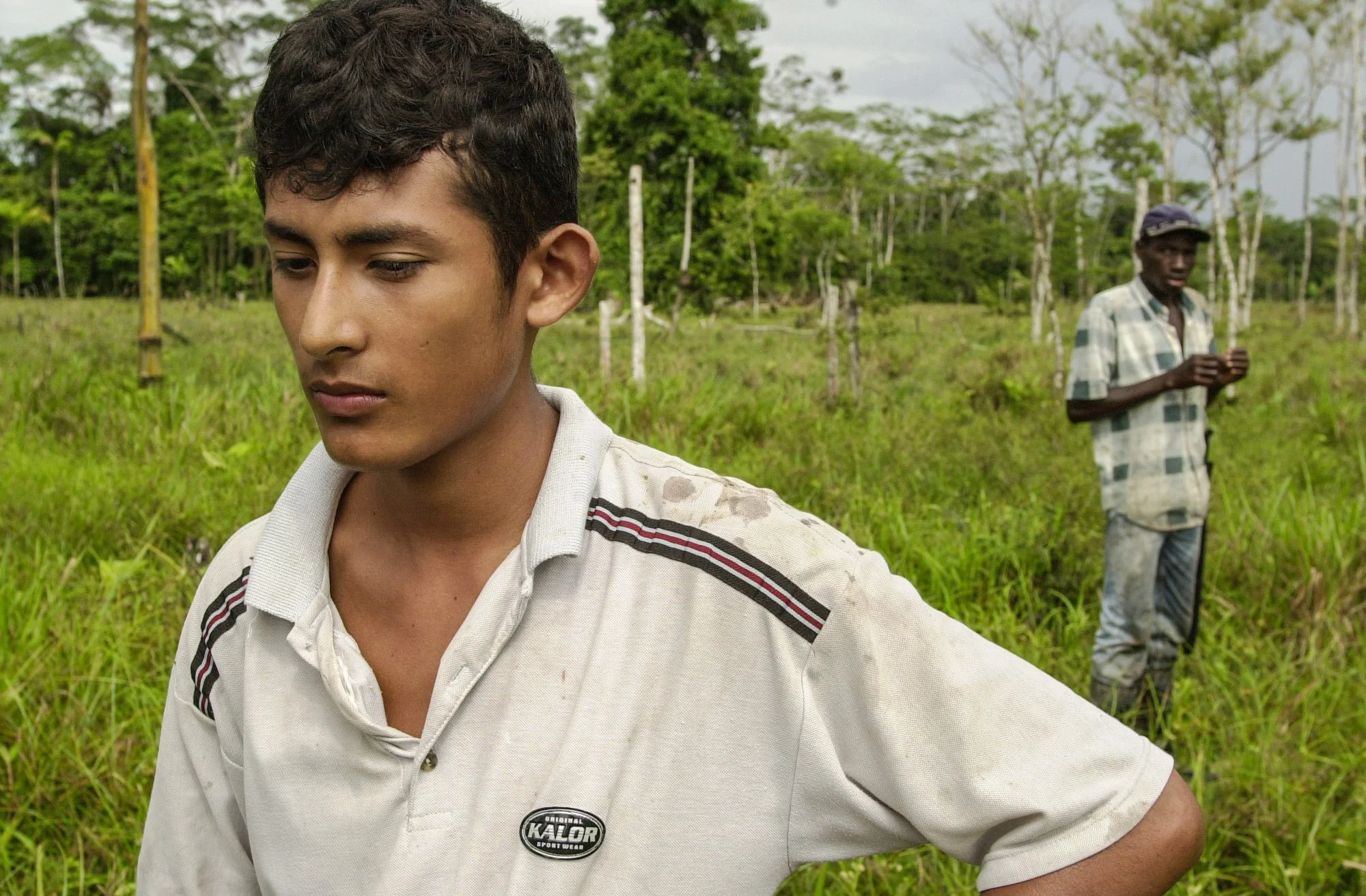  Elver Andres Castro, 15, on his family's farm in Puerto Asis, Colombia. Their coca crop was hit by a government fumigation aerial spraying campaign.
