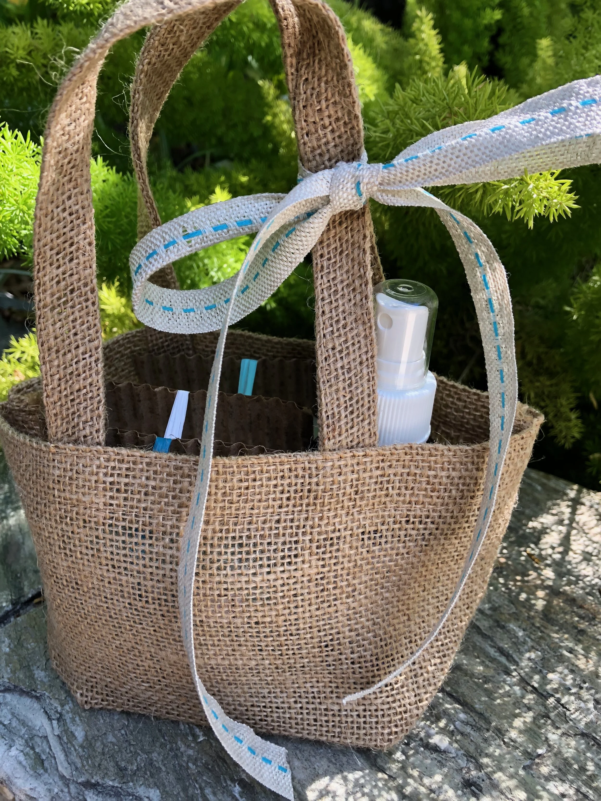 Burlap Bag + 3 Bars + Spray