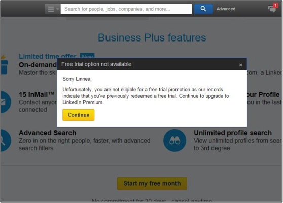 LinkedIn, toying with my heart.