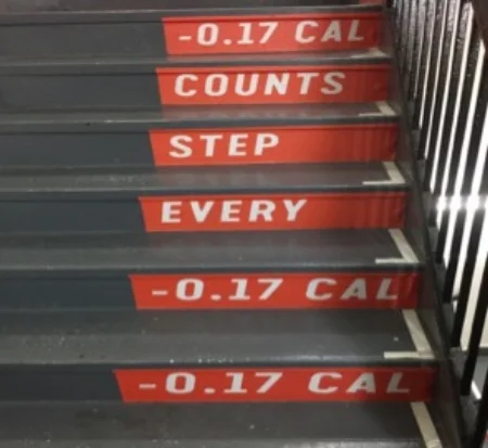 Picture 3. Climbs these six stairs and you've burned...1 calorie?